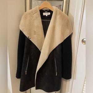 Calvin Klein Faux Fur Lined Coat